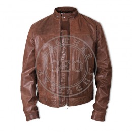 Custom Design Zipper Casual Sheep Skin Genuine Leather